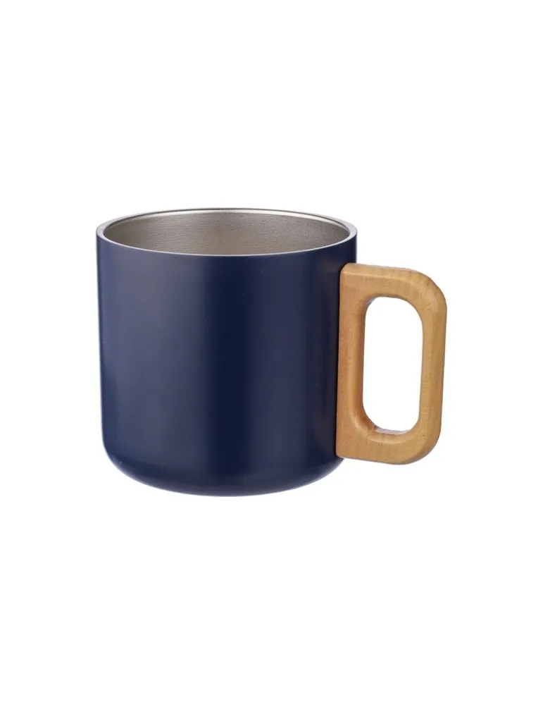 Mug isotherme personnalisé en acier inoxydable recyclé - Dwight Couleurs : noir objet publicitaire robuste