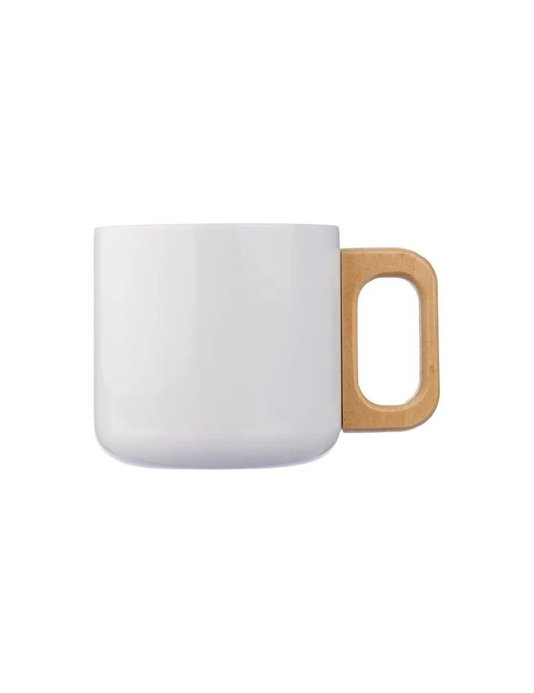 Mug isotherme personnalisé en acier inoxydable recyclé - Dwight Couleurs : blanc personnalisable avec votre logo