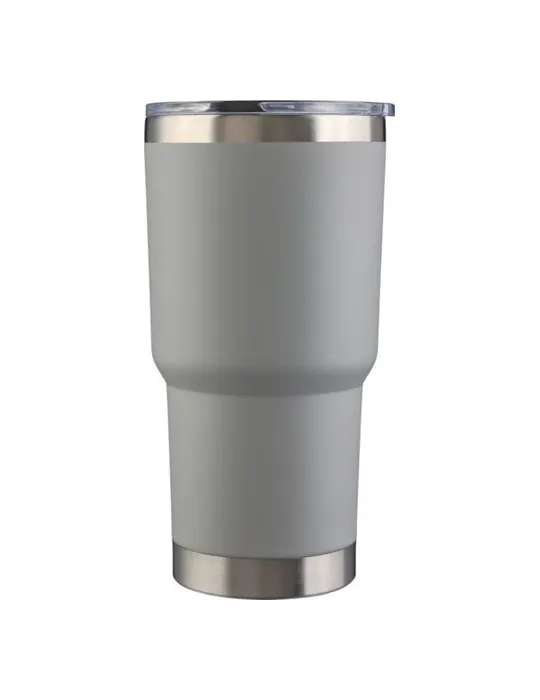 Mug isotherme personnalisé en acier inoxydable recyclé Arnold Couleurs : noir cadeau entreprise pas cher