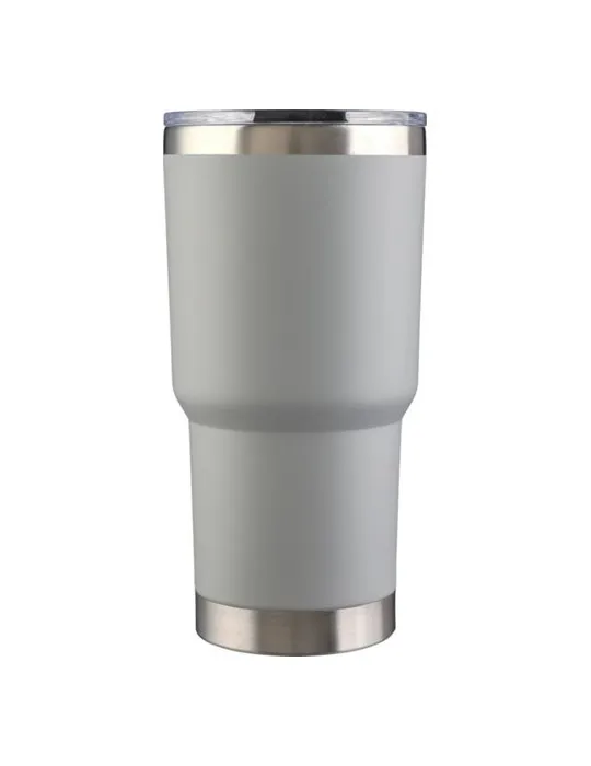 Mug isotherme personnalisé en acier inoxydable recyclé Arnold Matières : acrylique Couleurs : rouge goodies publicitaire événeme