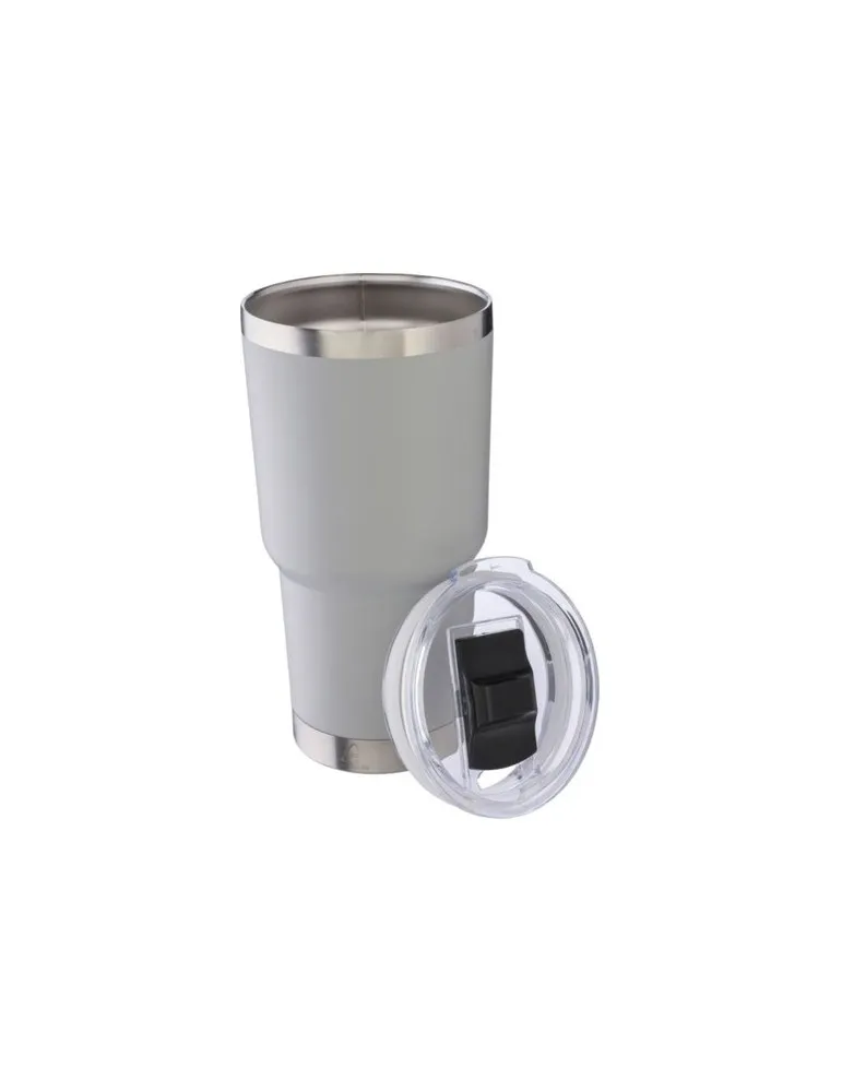 Mug isotherme personnalisé en acier inoxydable recyclé Arnold Matières : acrylique Couleurs : rouge personnalisation rapide en F