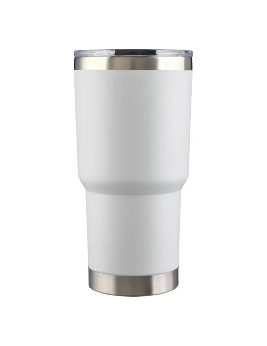 Mug isotherme personnalisé en acier inoxydable recyclé Arnold Matières : acrylique Couleurs : bleu personnalisable avec votre lo