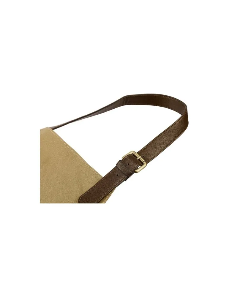 Tablier personnalisé en canvas 450 g/m2 Maria Couleurs : noir Matières : polypropylène (PP) recyclé personnalisation sur mesure