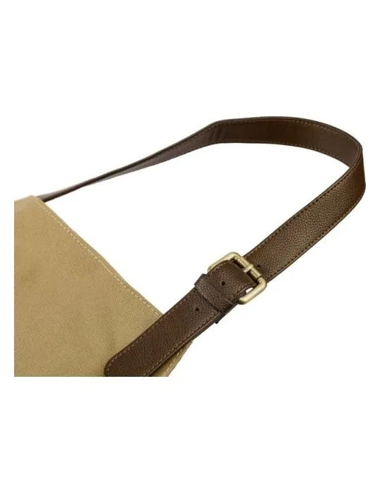 Tablier personnalisé en canvas 450 g/m2 Maria Couleurs : noir Matières : polypropylène (PP) recyclé personnalisation sur mesure