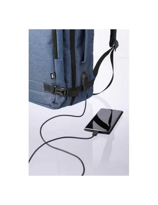 Sac à dos porte-ordinateur de 17'' en polyester rPET 300D Malcolm Personnalisé