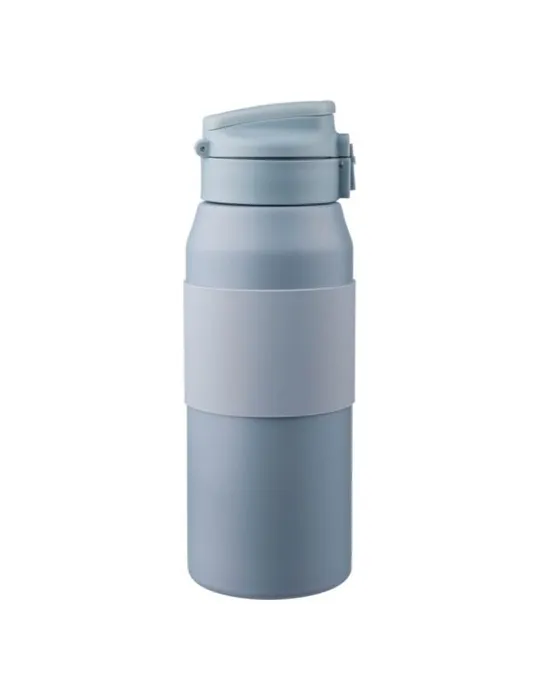 Gourde isotherme personnalisée en acier inoxydable de 800 ml Katie Matières : coton Couleurs : blanc marquage laser ultra précis