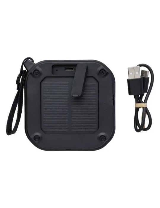 Enceinte sans fil écologique d'extérieur en ABS recyclé - Lois Matières : aluminium Couleurs : argenté marquage laser ultra préc