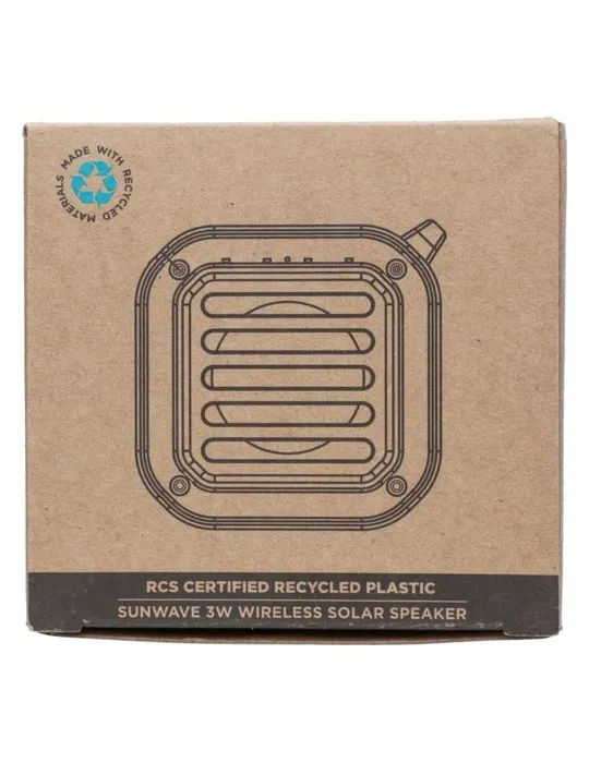 Enceinte sans fil écologique d'extérieur en ABS recyclé - Lois Matières : aluminium Couleurs : argenté objet promotionnel éco-re