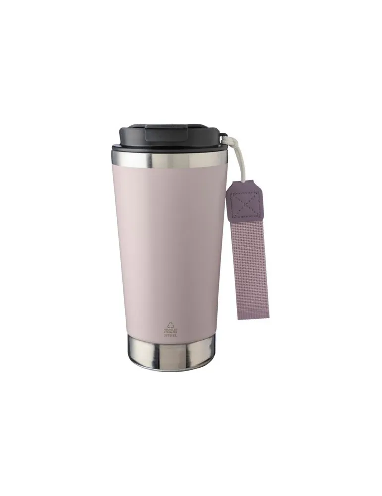 Mug isotherme écologique en acier inoxydable recyclé Kayla Matières : métal Couleurs : rouge cadeau entreprise pas cher