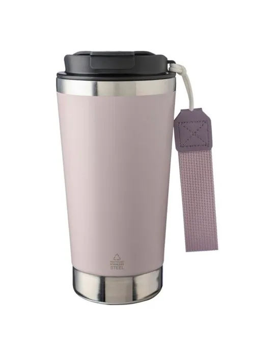 Mug isotherme écologique en acier inoxydable recyclé Kayla Matières : métal Couleurs : rouge cadeau entreprise pas cher