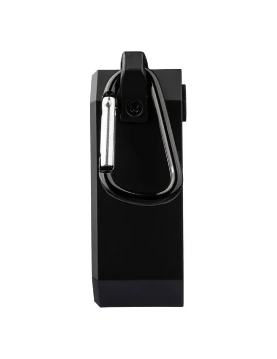 Enceinte sans fil publicitaire en ABS recyclé Lori Matières : non tissé Couleurs : argenté marquage laser ultra précis