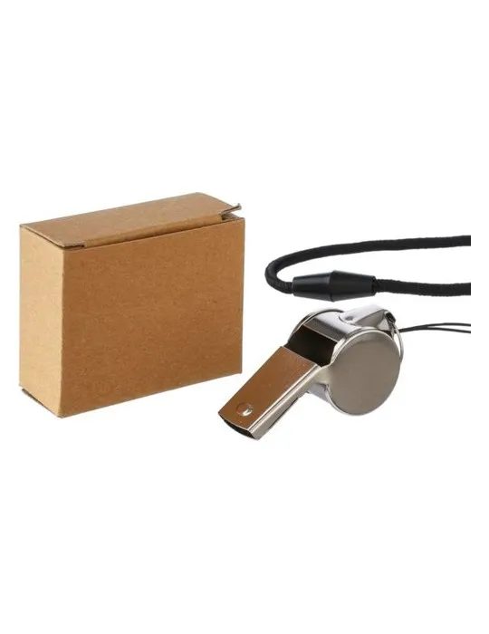 Sifflet tour de cou en métal Rebecca