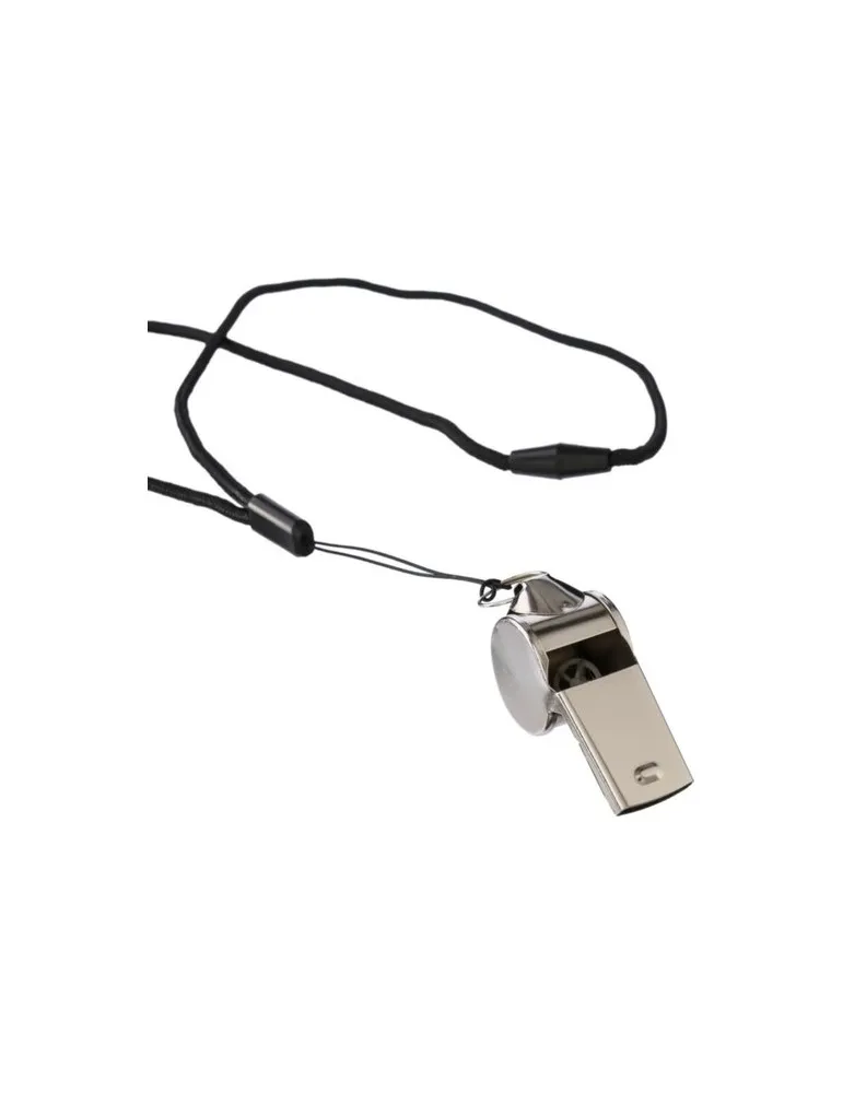 Sifflet tour de cou en métal Rebecca