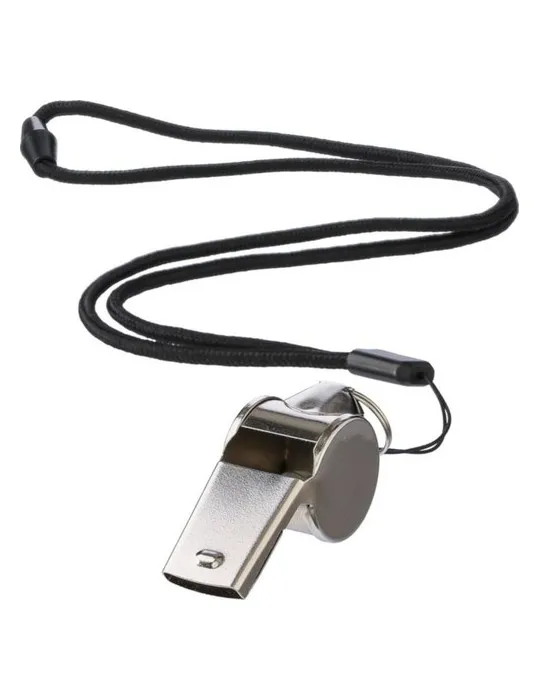 Sifflet tour de cou en métal Rebecca