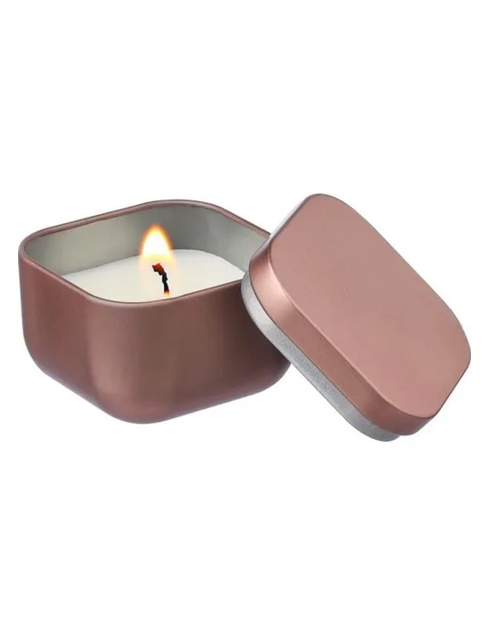 Bougie publicitaire parfumée Laurie Matières : cuir recyclé Couleurs : noir accessoire événementiel unique