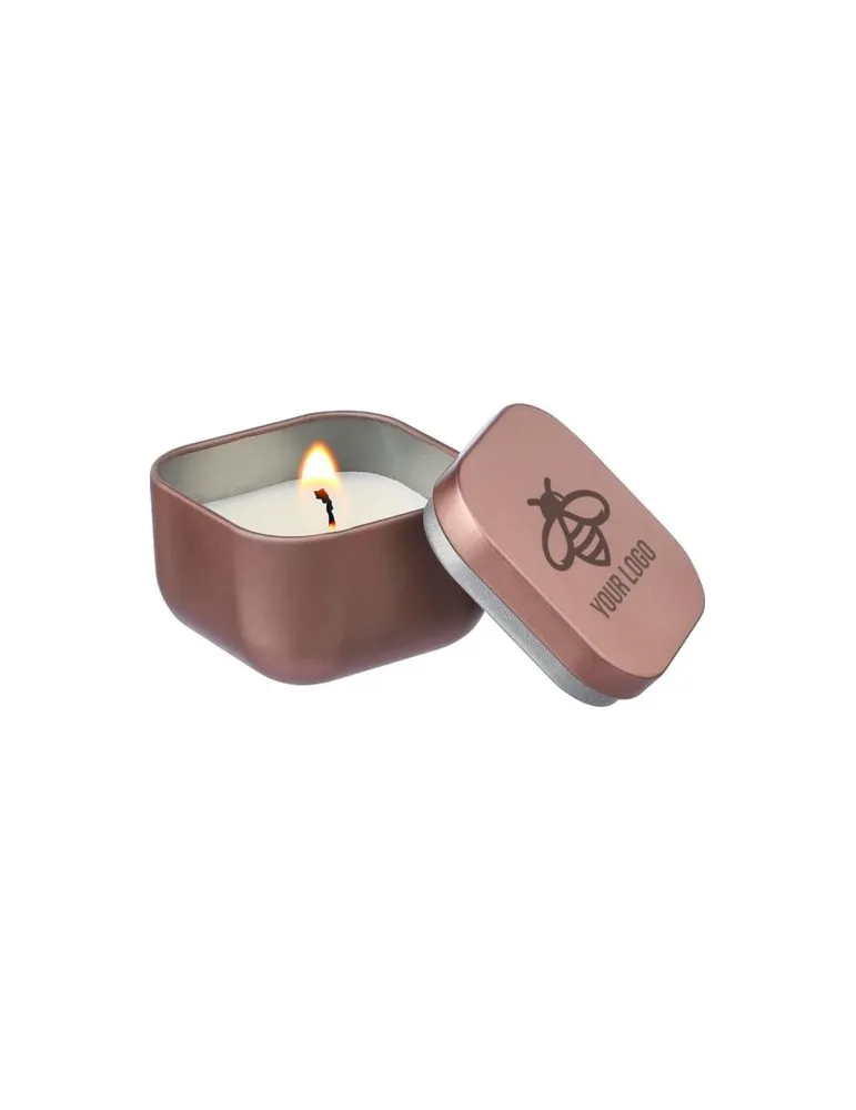 Bougie publicitaire parfumée Laurie Matières : cuir recyclé Couleurs : noir objet publicitaire robuste