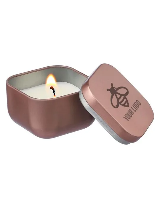 Bougie publicitaire parfumée Laurie Matières : cuir recyclé Couleurs : noir objet publicitaire robuste