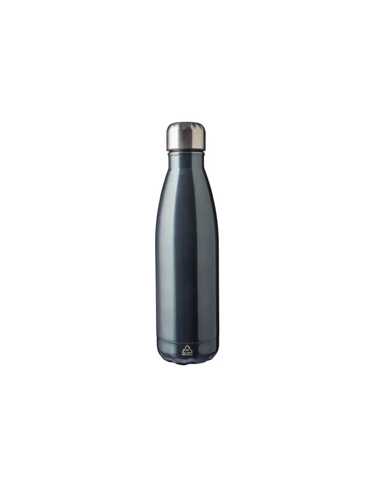 Gourde écologique en acier inoxydable recyclé de 650 ml personnalisée Cliff Matières : coton Couleurs : bleu marine objet promot