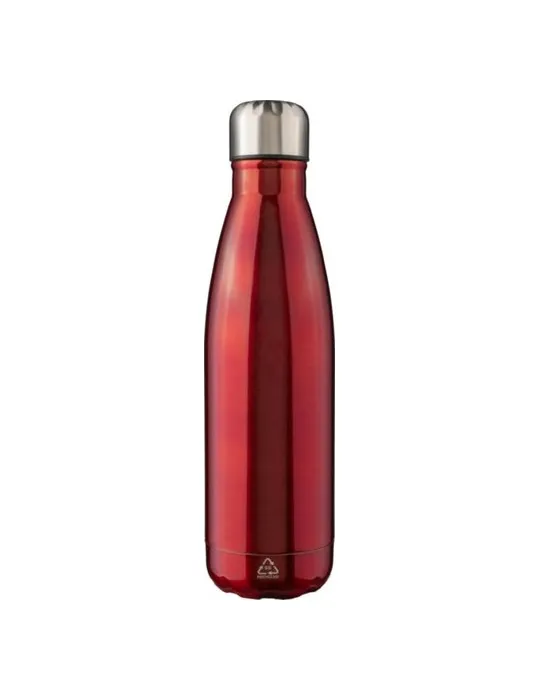 Gourde écologique en acier inoxydable recyclé de 650 ml personnalisée Cliff Matières : aluminium recyclé&nbsp; Couleurs : noir marqua
