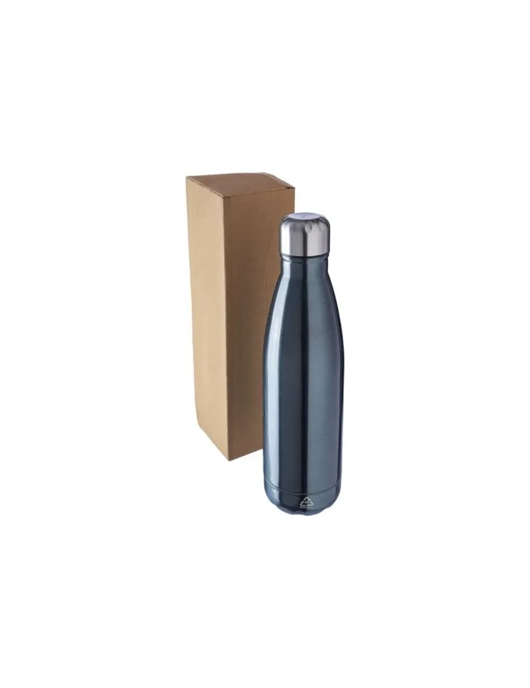 Gourde écologique en acier inoxydable recyclé de 650 ml personnalisée Cliff Matières : aluminium recyclé&nbsp; Couleurs : noir person