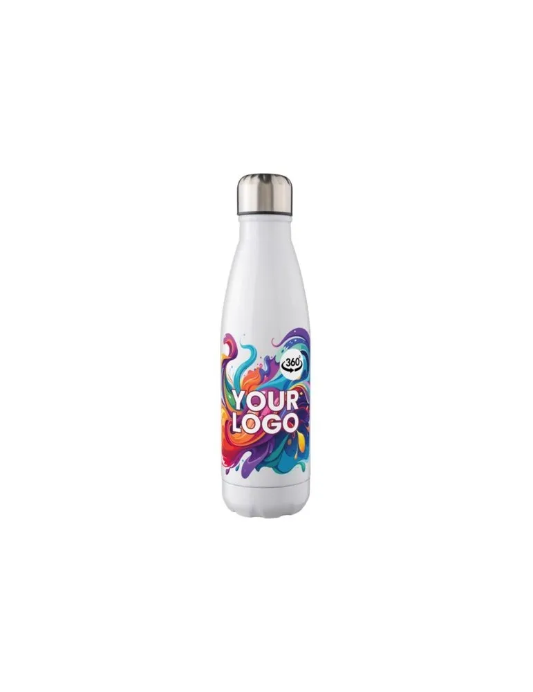 Gourde écologique en acier inoxydable recyclé de 650 ml personnalisée Cliff Matières : aluminium recyclé&nbsp; Couleurs : argenté imp