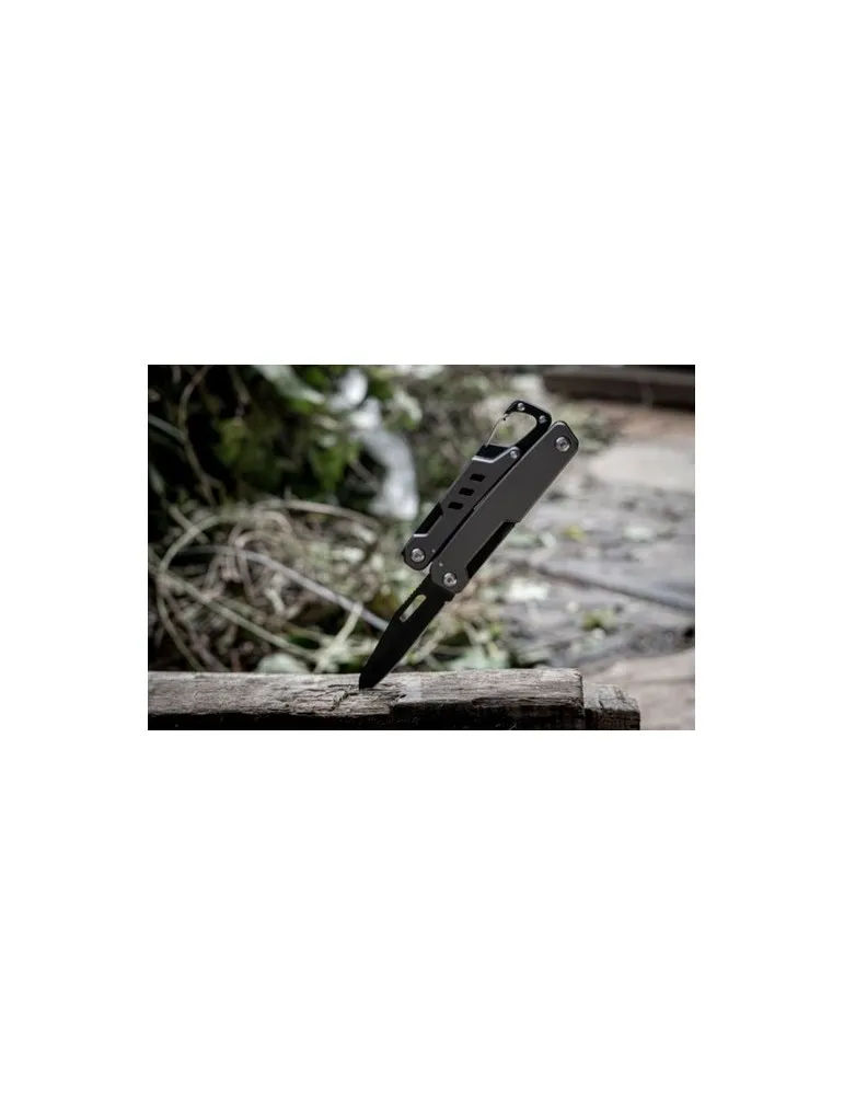 Outil multifonctionnel publicitaire Ranger de Brandcharger Matières : cuir recyclé Couleurs : bleu foncé impression haute défini