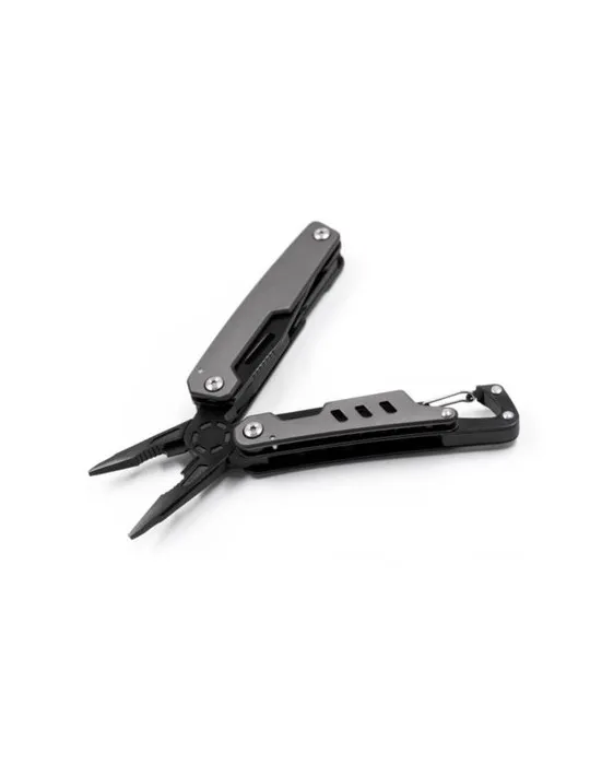 Outil multifonctionnel publicitaire Ranger de Brandcharger Matières : cuir recyclé Couleurs : bleu foncé impression logo haute q