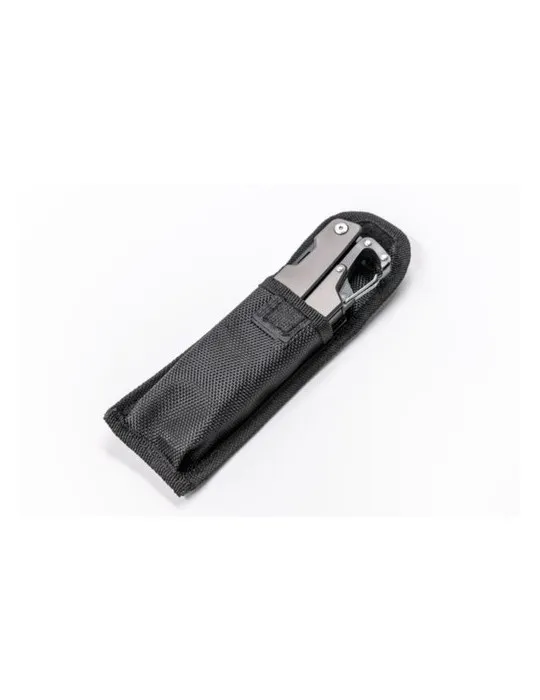 Outil multifonctionnel publicitaire Ranger de Brandcharger Matières : cuir recyclé Couleurs : bleu foncé cadeau client original