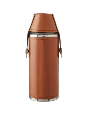 Gourde personnalisée de 230 ml en acier inoxydable recyclé - Brock Matières : Synthétique Couleurs : blanc 2