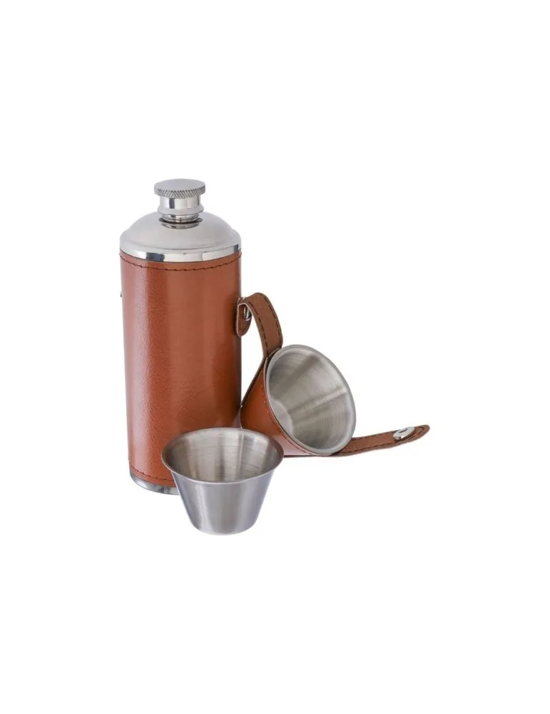 Gourde personnalisée de 230 ml en acier inoxydable recyclé - Brock Matières : Synthétique Couleurs : blanc objet promotionnel éc