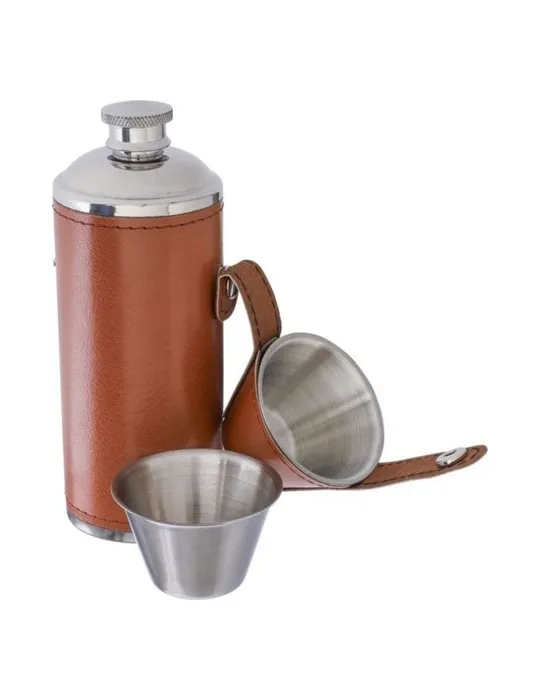 Gourde personnalisée de 230 ml en acier inoxydable recyclé - Brock Matières : Synthétique Couleurs : blanc objet promotionnel éc