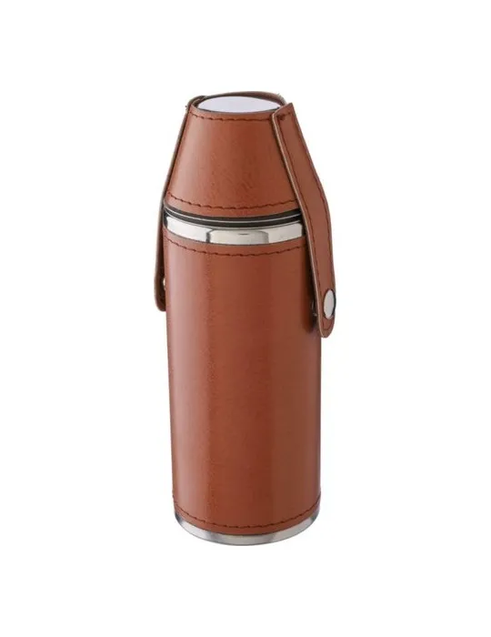 Gourde personnalisée de 230 ml en acier inoxydable recyclé - Brock Matières : Synthétique Couleurs : blanc cadeau collaborateur 