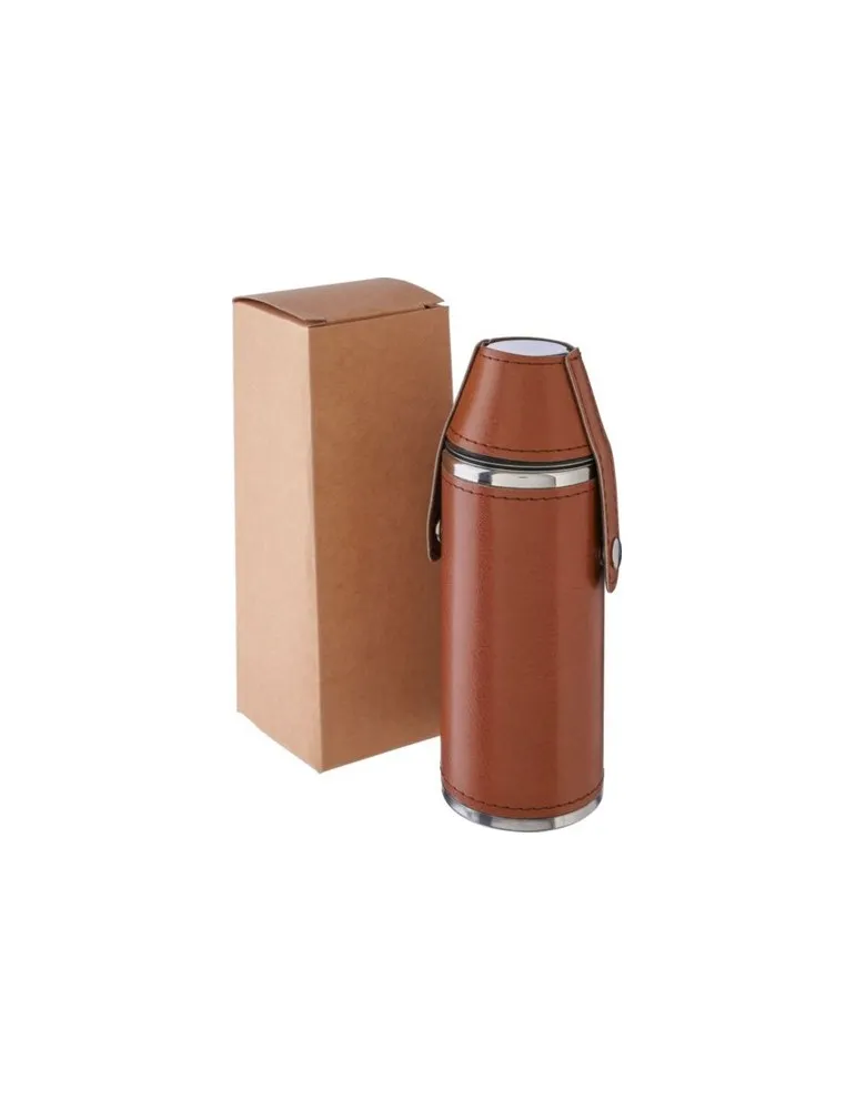 Gourde personnalisée de 230 ml en acier inoxydable recyclé - Brock Matières : Synthétique Couleurs : blanc accessoire événementi