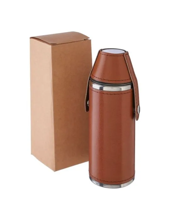 Gourde personnalisée de 230 ml en acier inoxydable recyclé - Brock Matières : Synthétique Couleurs : blanc accessoire événementi