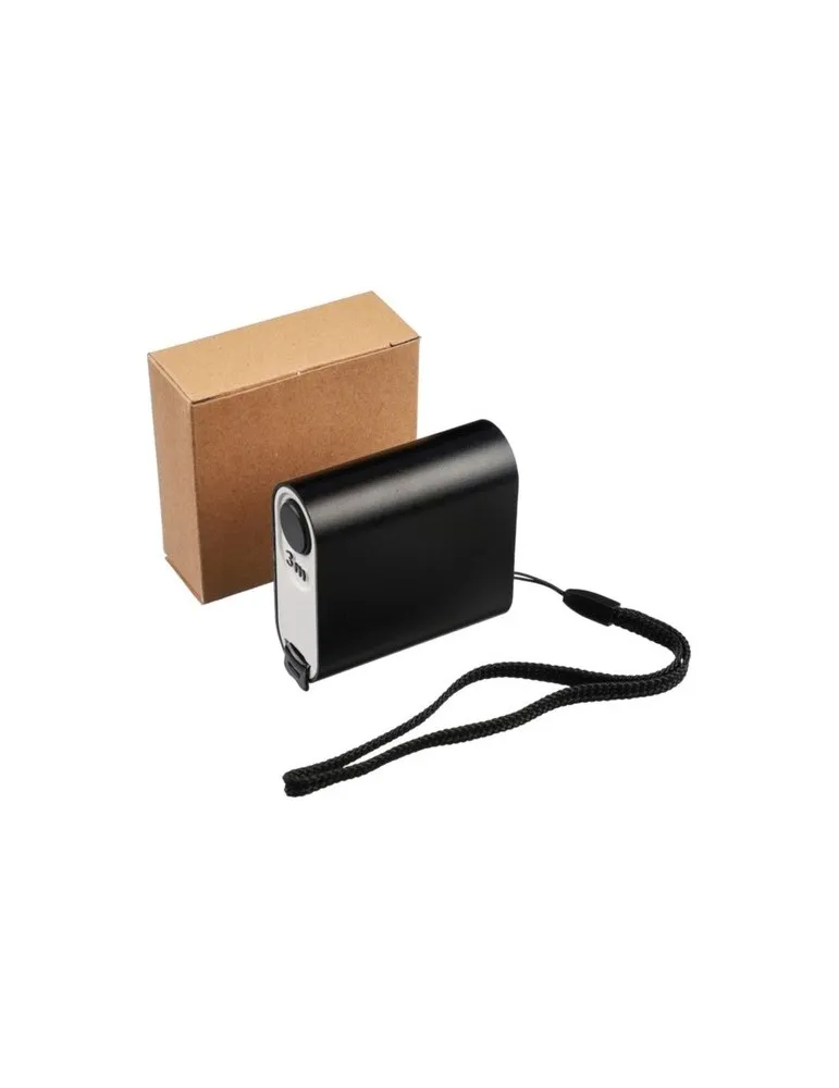 Mètre-ruban publicitaire en aluminium de 3 m Frances Matières : bois Couleurs : bois objet promotionnel éco-responsable