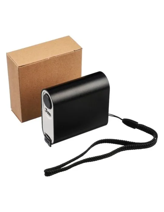 Mètre-ruban publicitaire en aluminium de 3 m Frances Matières : bois Couleurs : bois objet promotionnel éco-responsable