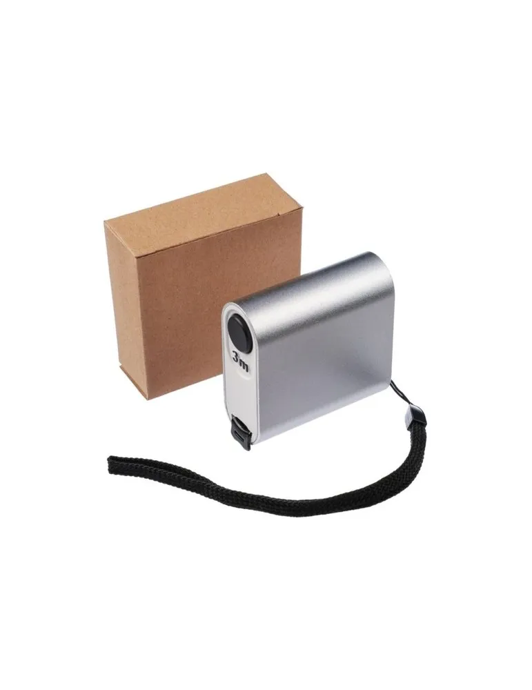 Mètre-ruban publicitaire en aluminium de 3 m Frances Matières : bois Couleurs : bois objet publicitaire robuste