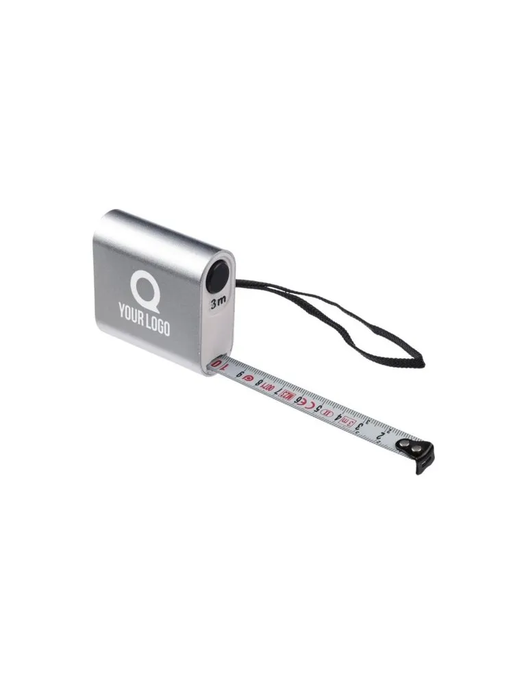 Mètre-ruban publicitaire en aluminium de 3 m Frances Matières : bois Couleurs : bois goodies publicitaire durable