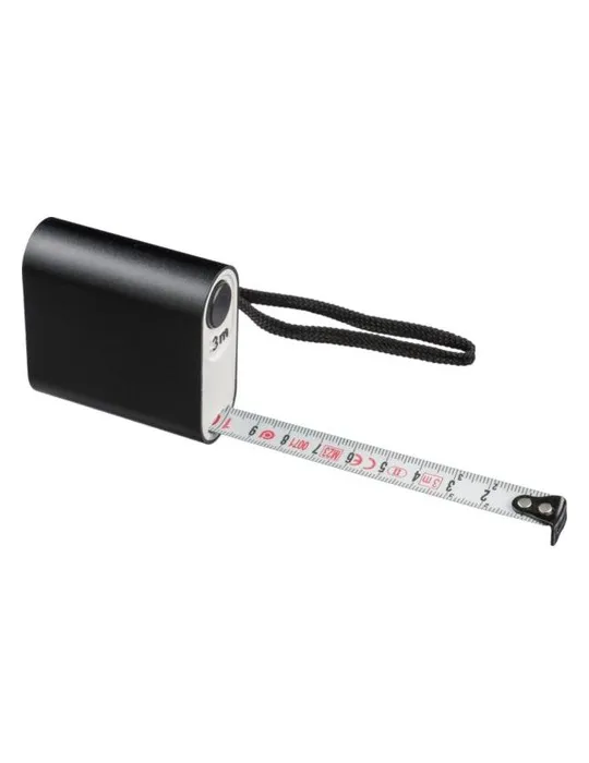 Mètre-ruban publicitaire en aluminium de 3 m Frances Matières : aluminium Couleurs : anthracite marquage couleur éclatante