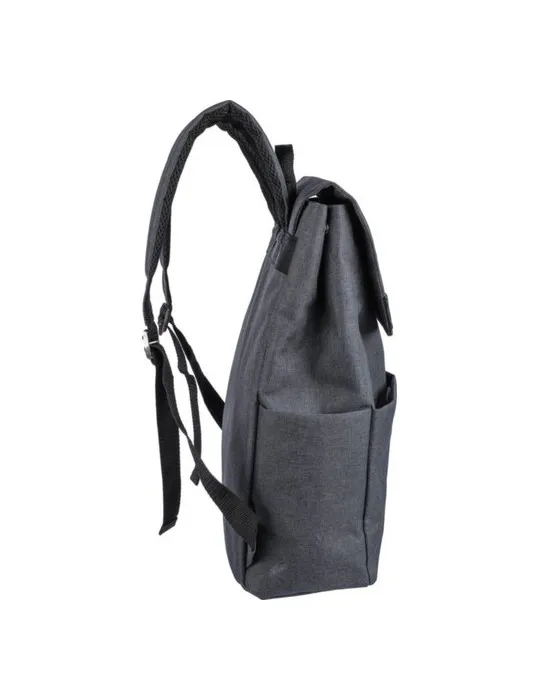 Sac à dos personnalisé en polyester 600D pour ordinateur portable 15'' Dennis Couleurs : noir impression haute définition