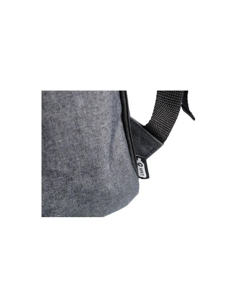 Sac à dos personnalisé en polyester 600D pour ordinateur portable 15'' Dennis Couleurs : noir objet promotionnel éco-responsable