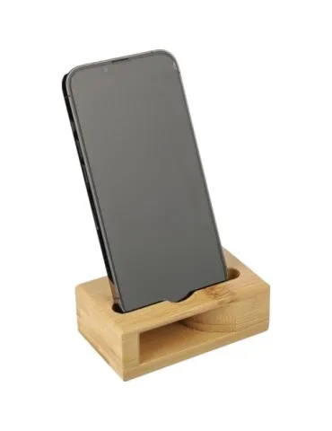 Support personnalisé en bambou pour téléphone Albert Matières : acier inoxydable Couleurs : noir