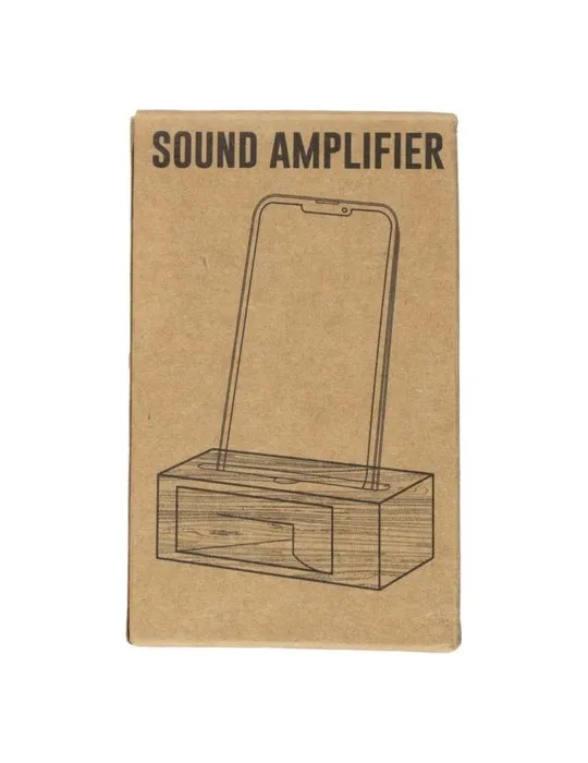 Support personnalisé en bambou pour téléphone Albert Matières : acier inoxydable Couleurs : noir accessoire événementiel unique