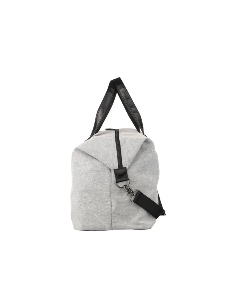 Sac de sport écologique en polyester 600D recyclé Desmond Matières : PVC Couleurs : bleu marquage laser ultra précis