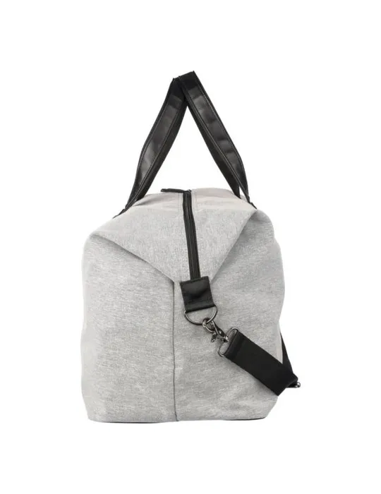 Sac de sport écologique en polyester 600D recyclé Desmond Matières : PVC Couleurs : bleu marquage laser ultra précis