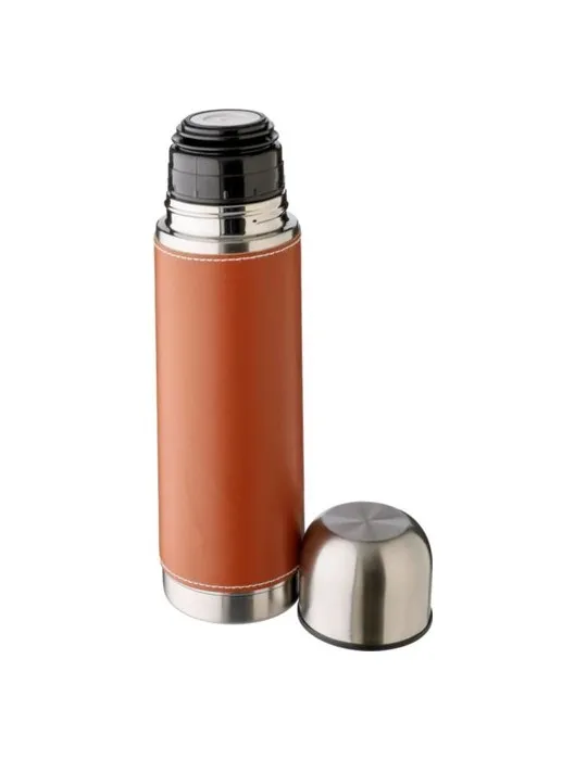 Bouteille isotherme écologique de 500 ml en acier inoxydable Bernard Sac shopping personnalisé en coton Oeko-Tex 220 g/m2 Isaa