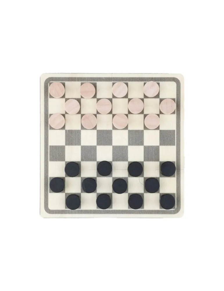 Jeu d'échecs et de dames en bois Hank