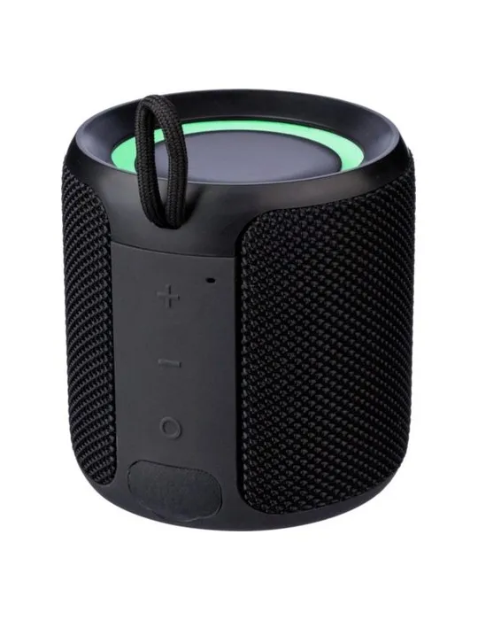 Enceinte sans fil écologique d'extérieur en ABS recyclé - Lloyd Matières : PET recyclé Couleurs : rouge impression logo haute qu