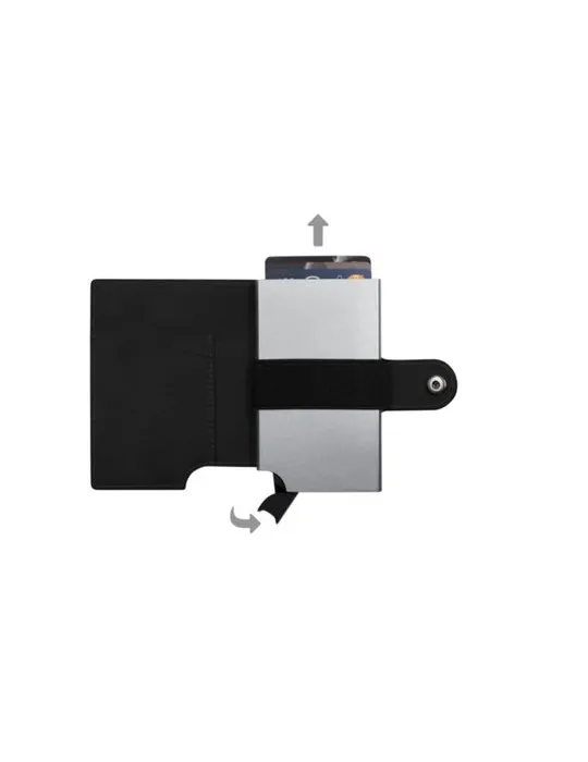 Portefeuille personnalisé Wally Porto et câble de charge écologique en nylon 35 W Jacob Matières : PEVA Couleurs : gris personna