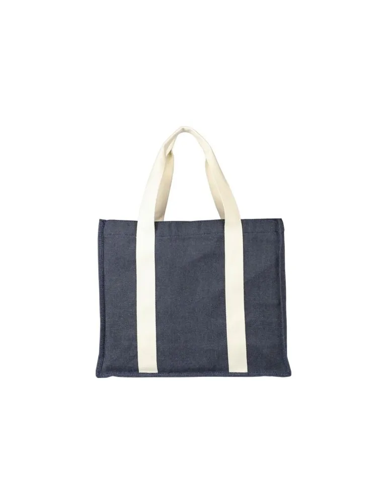 Sac shopping écologique en denim 280 g/m2 Gretchen Couleurs : bleu